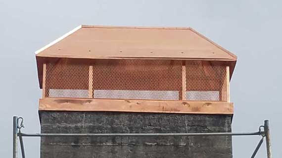 Custom Copper Chimney Cap - Yellowstone National Park