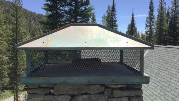 Custom Copper Chimney Cap - Big Sky