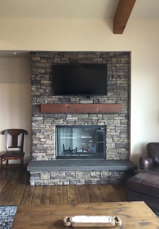 Supreme Novo 24 Wood Stove and Chimney Installed in Big Sky, Montana.