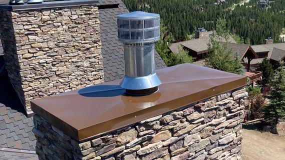 Custom Copper Chimney Cap - Yellowstone National Park
